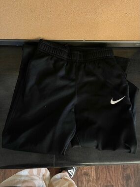 Nike Black Kids' Sweatpants with White Swoosh